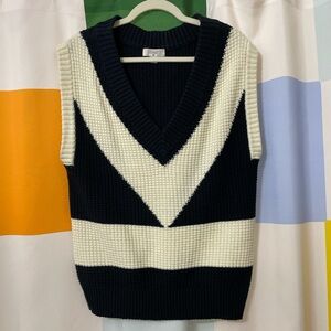 Victor Glemaud x Target black & white striped sweater vest M